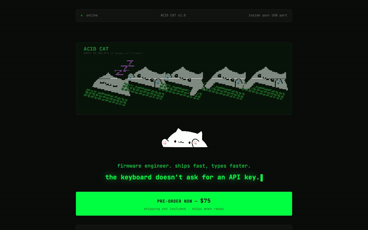 acidcat.dev: ACID CAT, a USB device that becomes the keyboard and mouse