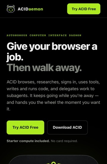 ACIDaemon on a phone