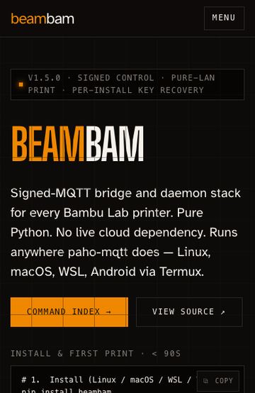 beambam on a phone