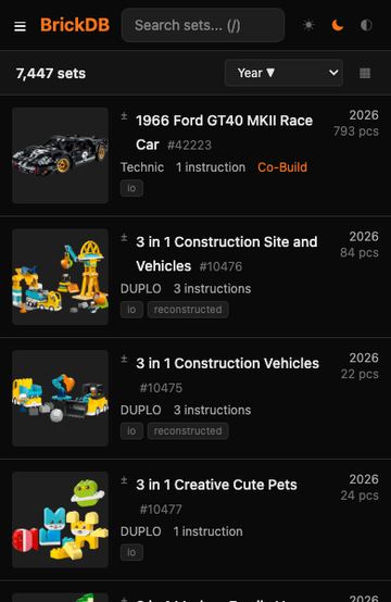 BrickDB on a phone