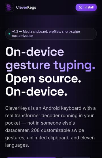 CleverKeys on a phone