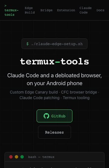termux-tools on a phone